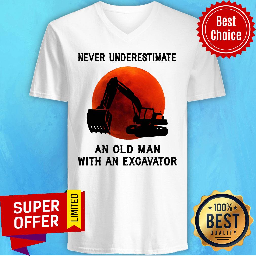 Funny Never Underestimate An Old Man With An Excavator Shirt - Image 4
