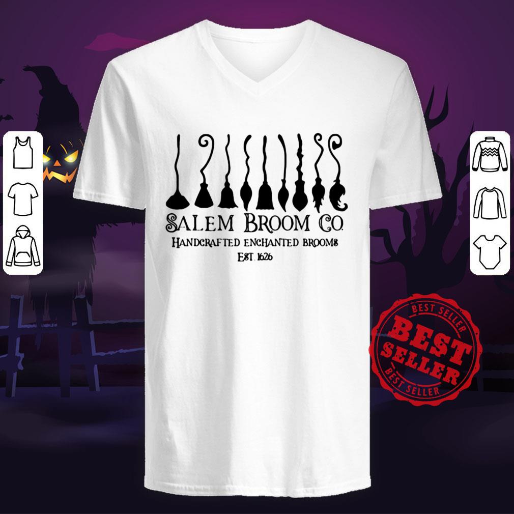 Salem Broom Go Handcrafted Enchanted Brooms Est 1626 Halloween Shirt - Image 5