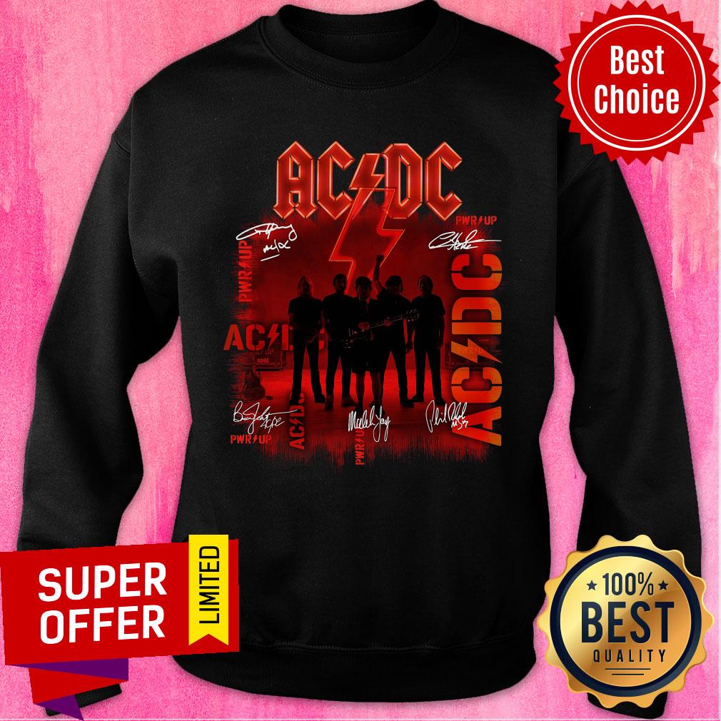Premium ACDC Rock Band Power Up Album Signatures Shirt - Image 5