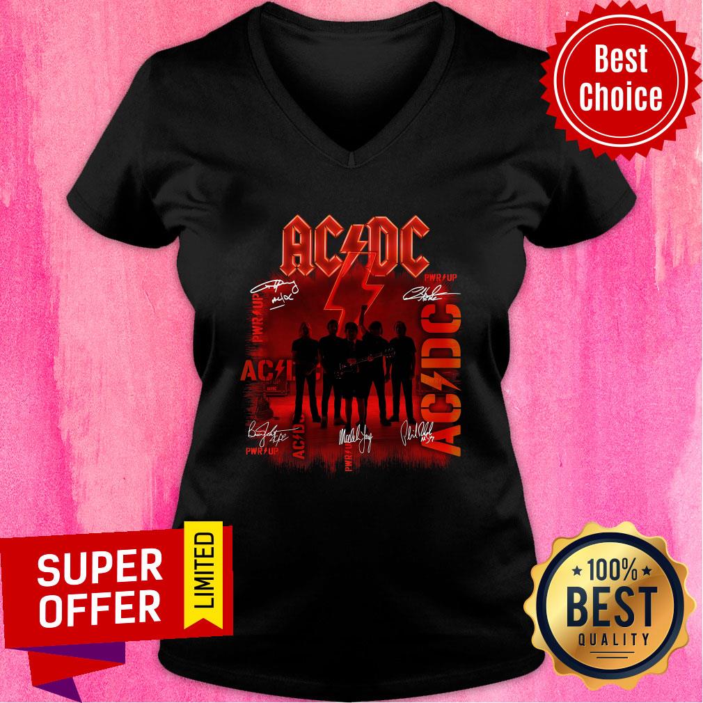 Premium ACDC Rock Band Power Up Album Signatures Shirt - Image 3