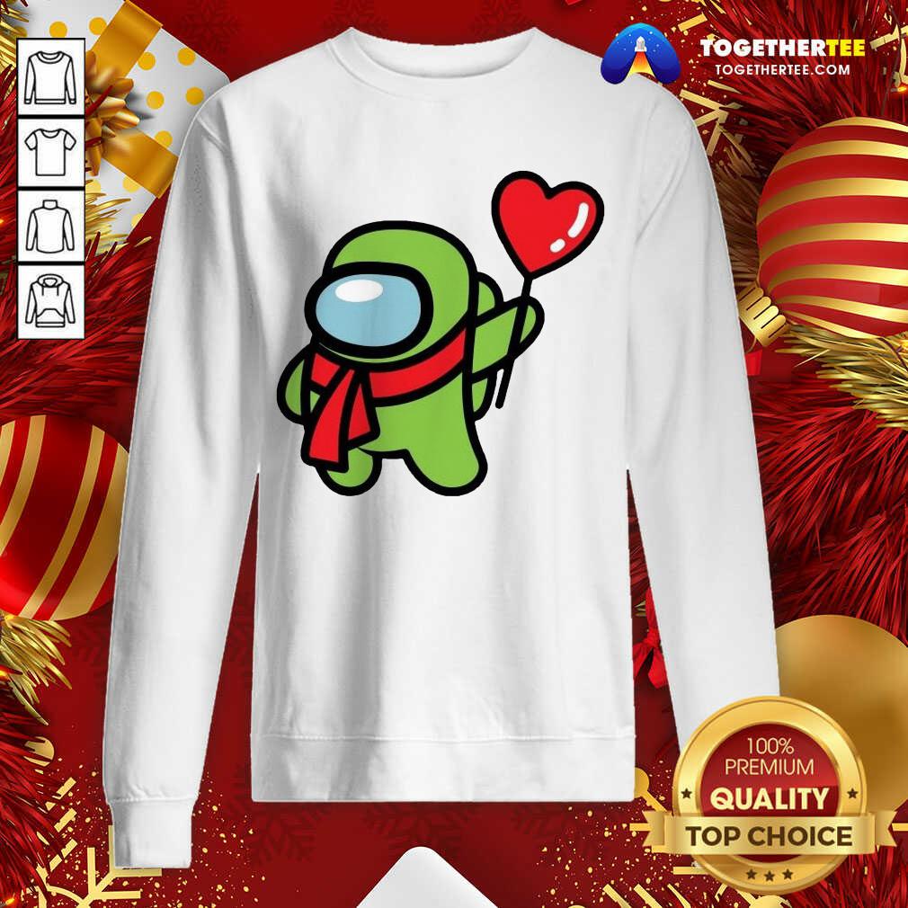 Happy Among Us Heart 2021 Valentine Shirt - Image 4