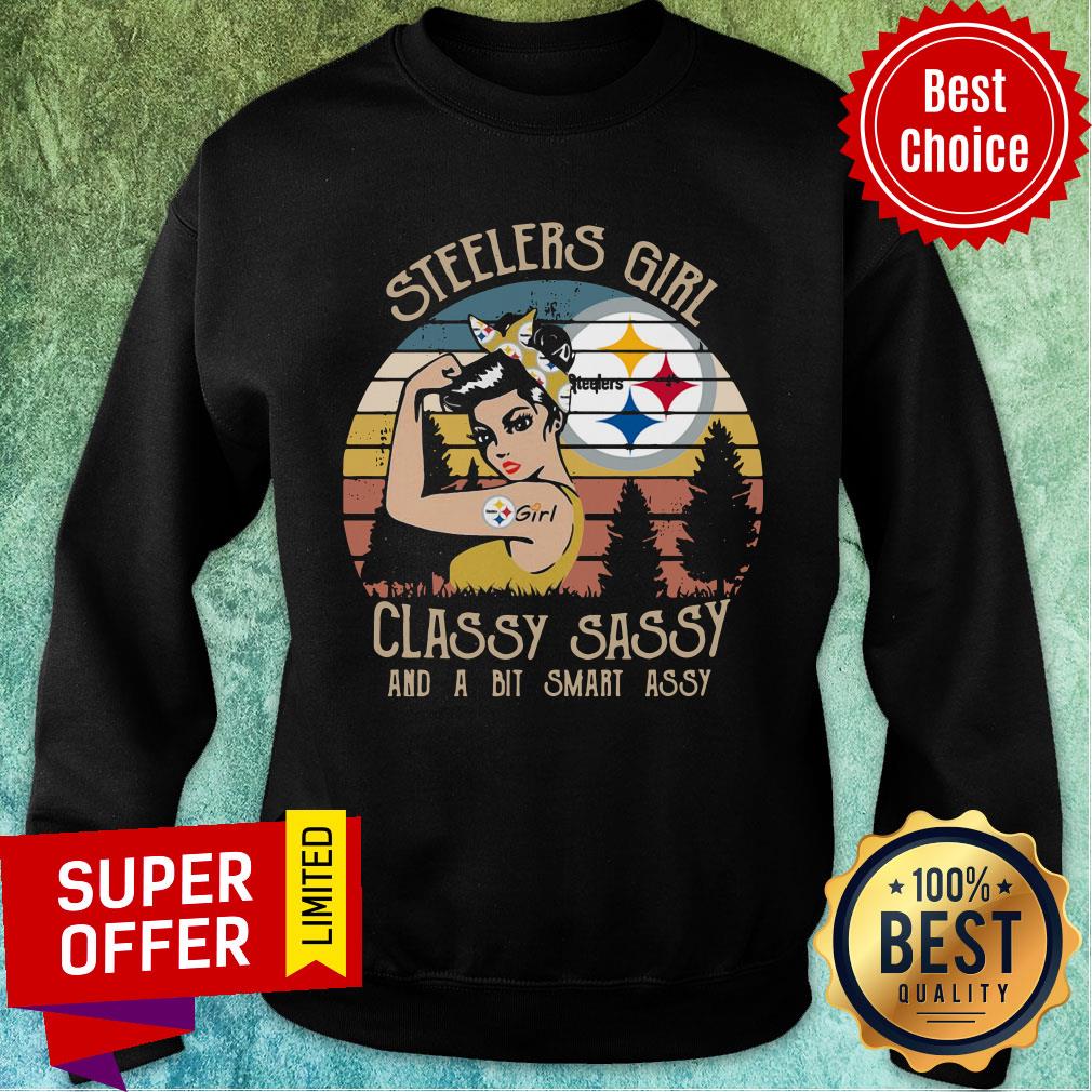 Nice Pittsburgh Steelers Girl Classy Sassy And A Smart Assy Vintage Shirt - Image 5