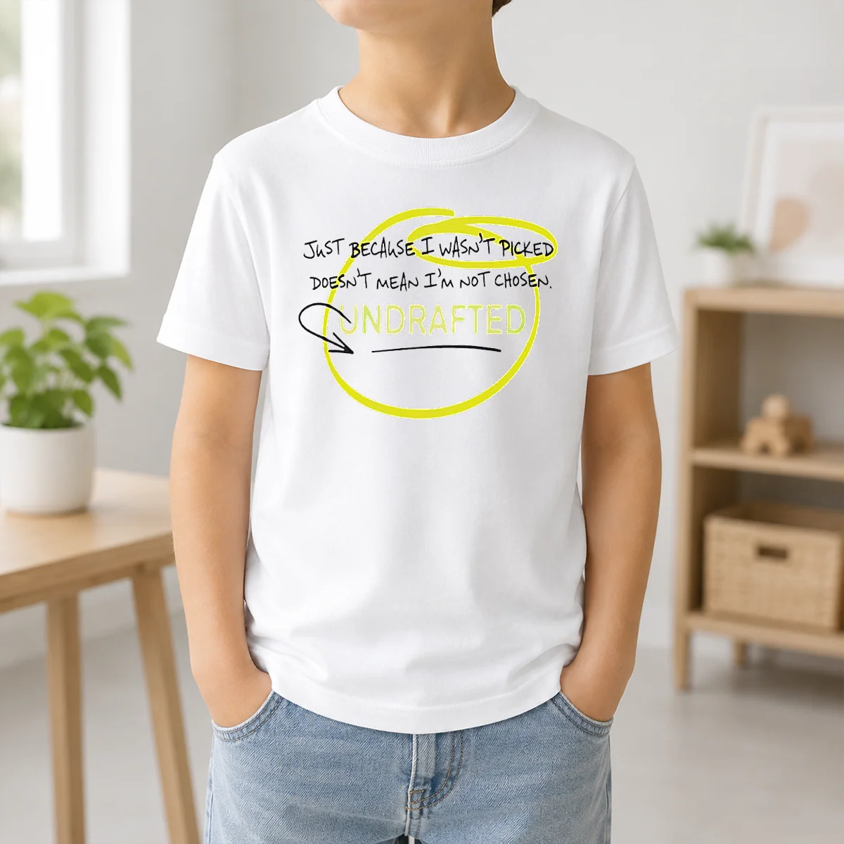 Pretty Just Because I Wasn'T Picked Doesnt Mean I'M Not Chosen Undrafted Shirt - Image 9