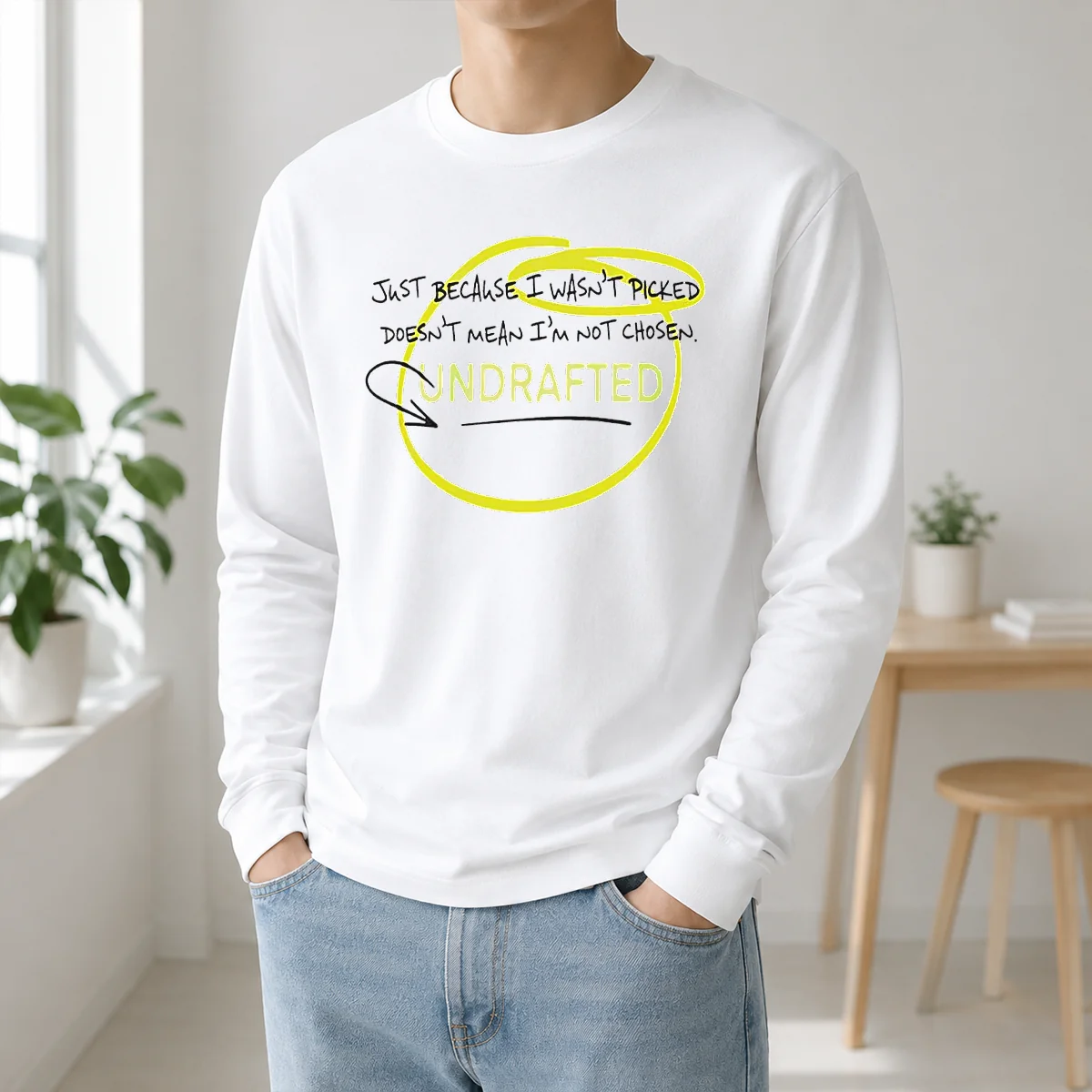 Pretty Just Because I Wasn'T Picked Doesnt Mean I'M Not Chosen Undrafted Shirt - Image 5