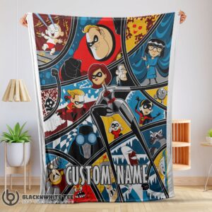 Official Cute Hot Disney Cartoon The Incredibles Tapestry Blanket Fleece Customized Blanket