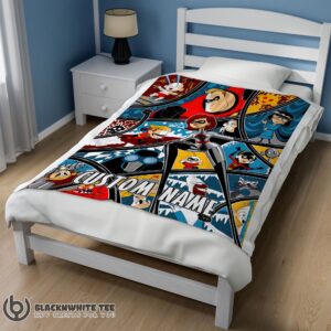 Alternative view of Official Cute Hot Disney Cartoon The Incredibles Tapestry Blanket Fleece Customized Blanket