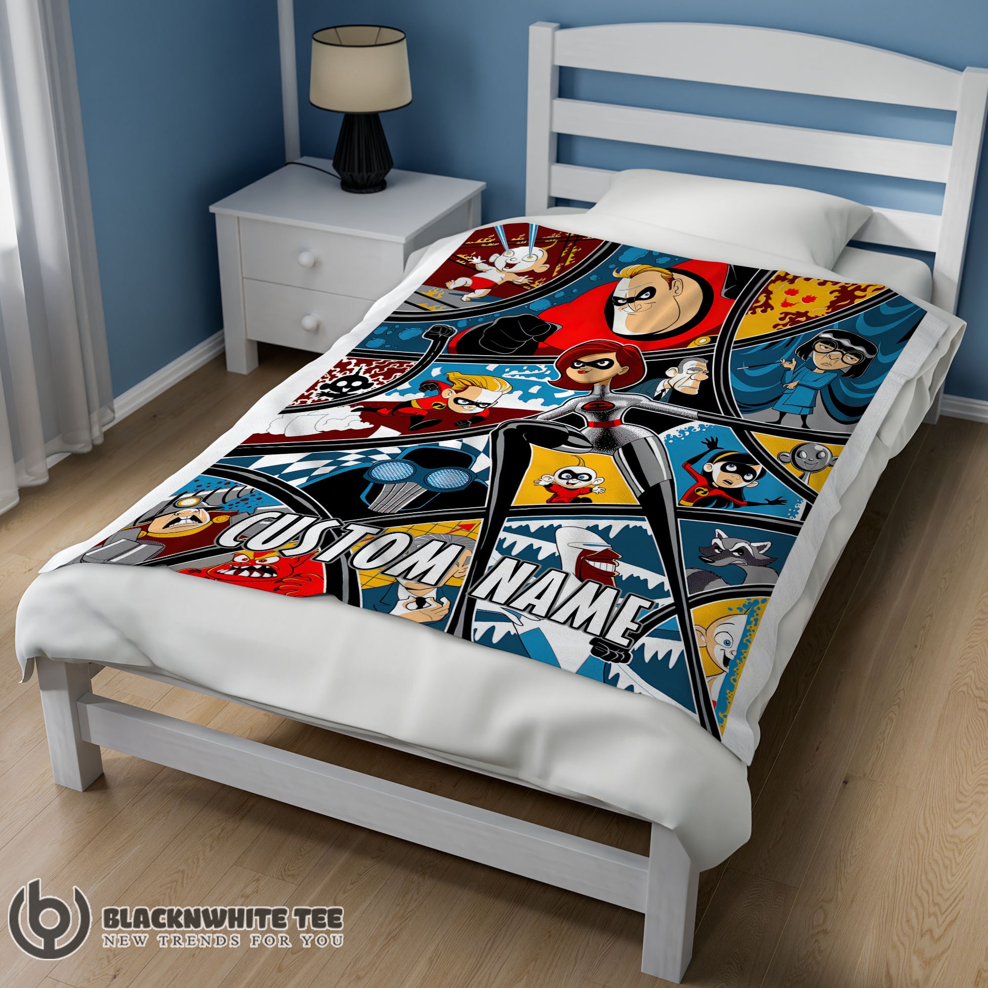 Official Cute Hot Disney Cartoon The Incredibles Tapestry Blanket Fleece Customized Blanket - Image 2
