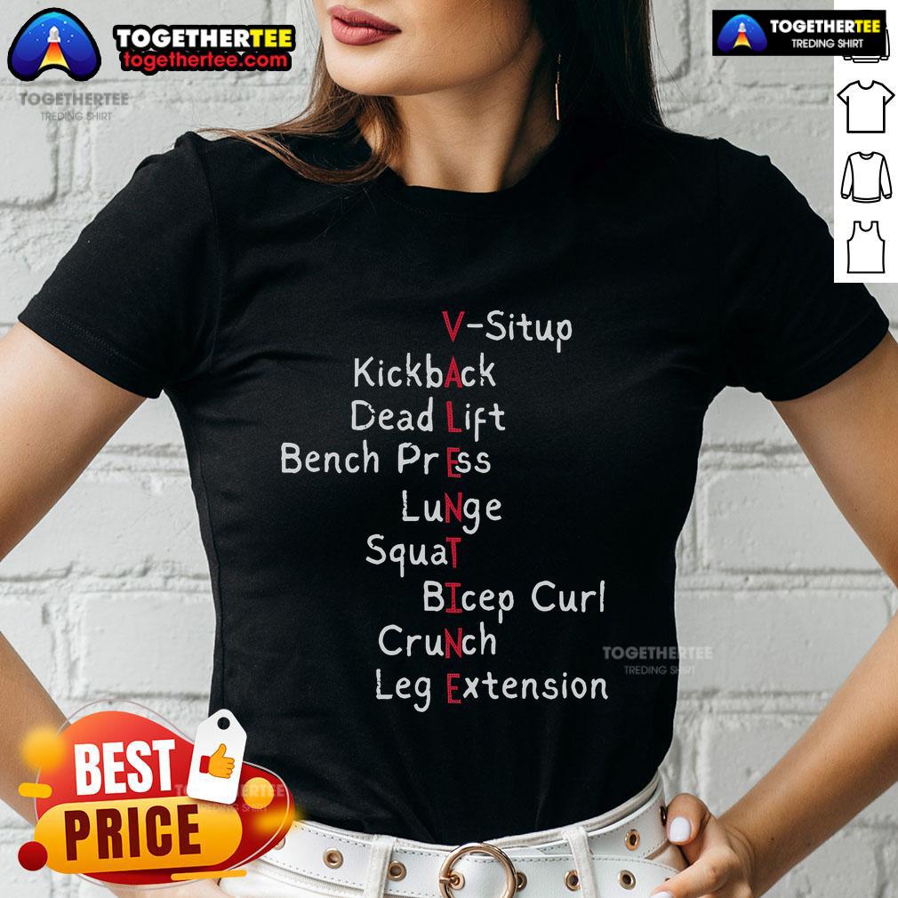 Pretty A Valentines Day Gym Workout Exercises T-Shirt - Image 3