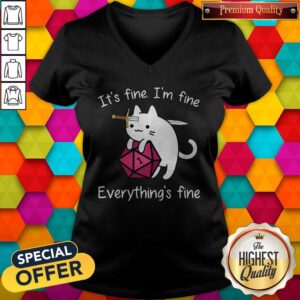 Alternative view of Cat It's Fine I'm Fine Everything's Fine Shirt