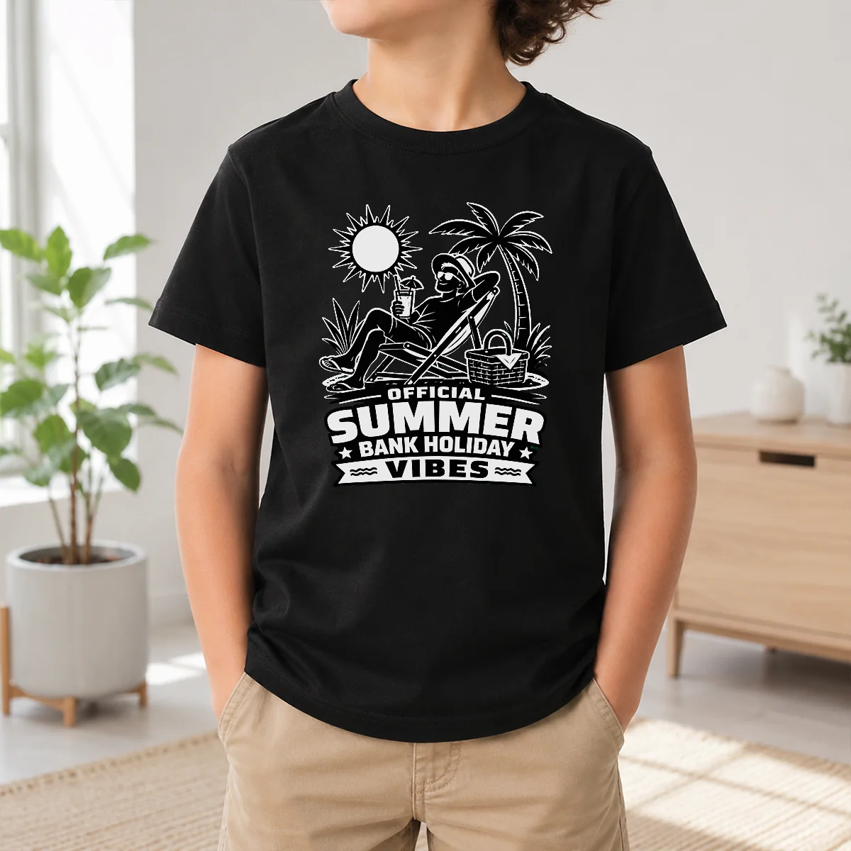 Funny Original Summer Bank Holiday Vibes Silhouette Shirt - Image 9