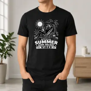 Funny Original Summer Bank Holiday Vibes Silhouette Shirt