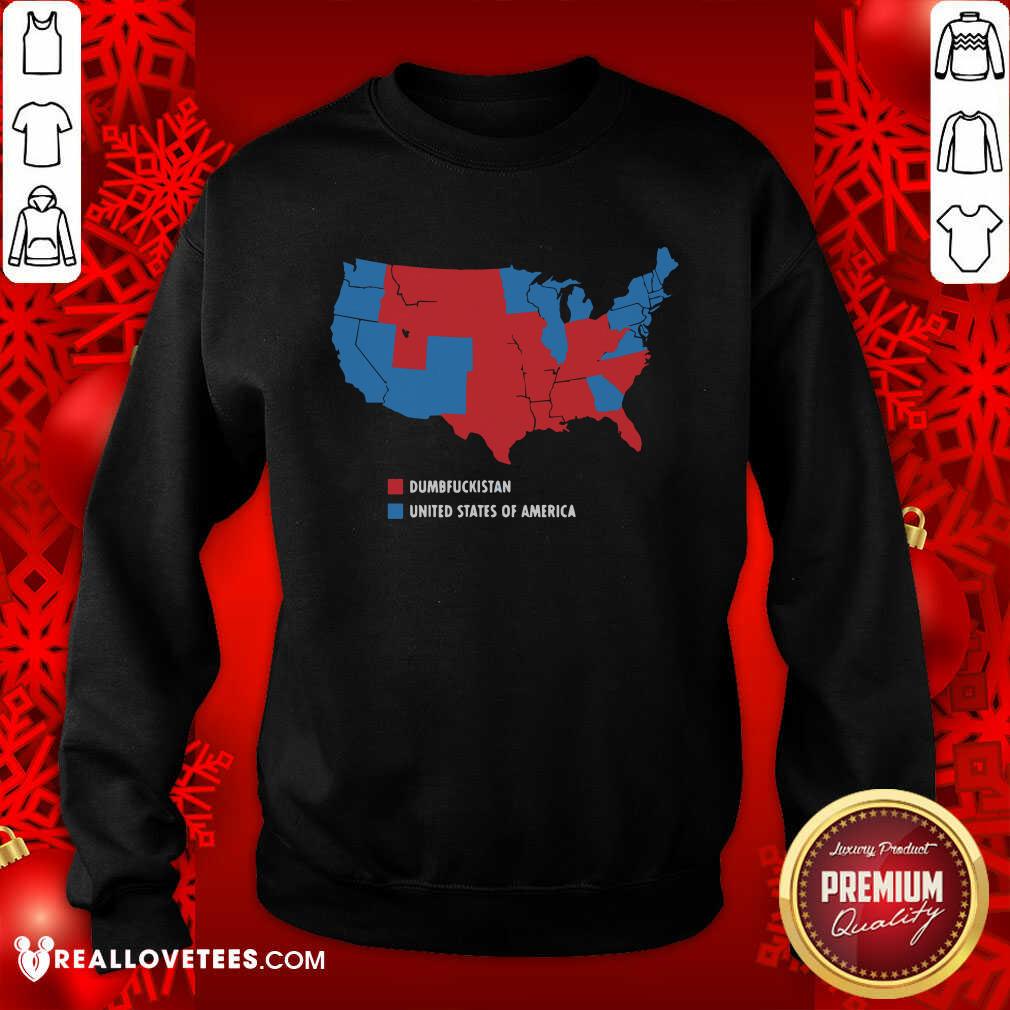 Great Usa And Dumbfuckistan Democrats 2020 Election Map Shirt - Image 3