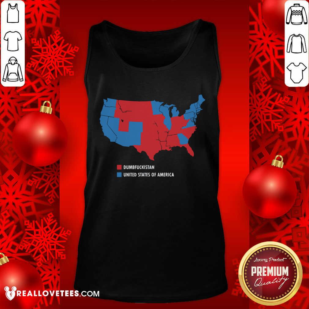 Great Usa And Dumbfuckistan Democrats 2020 Election Map Shirt - Image 2
