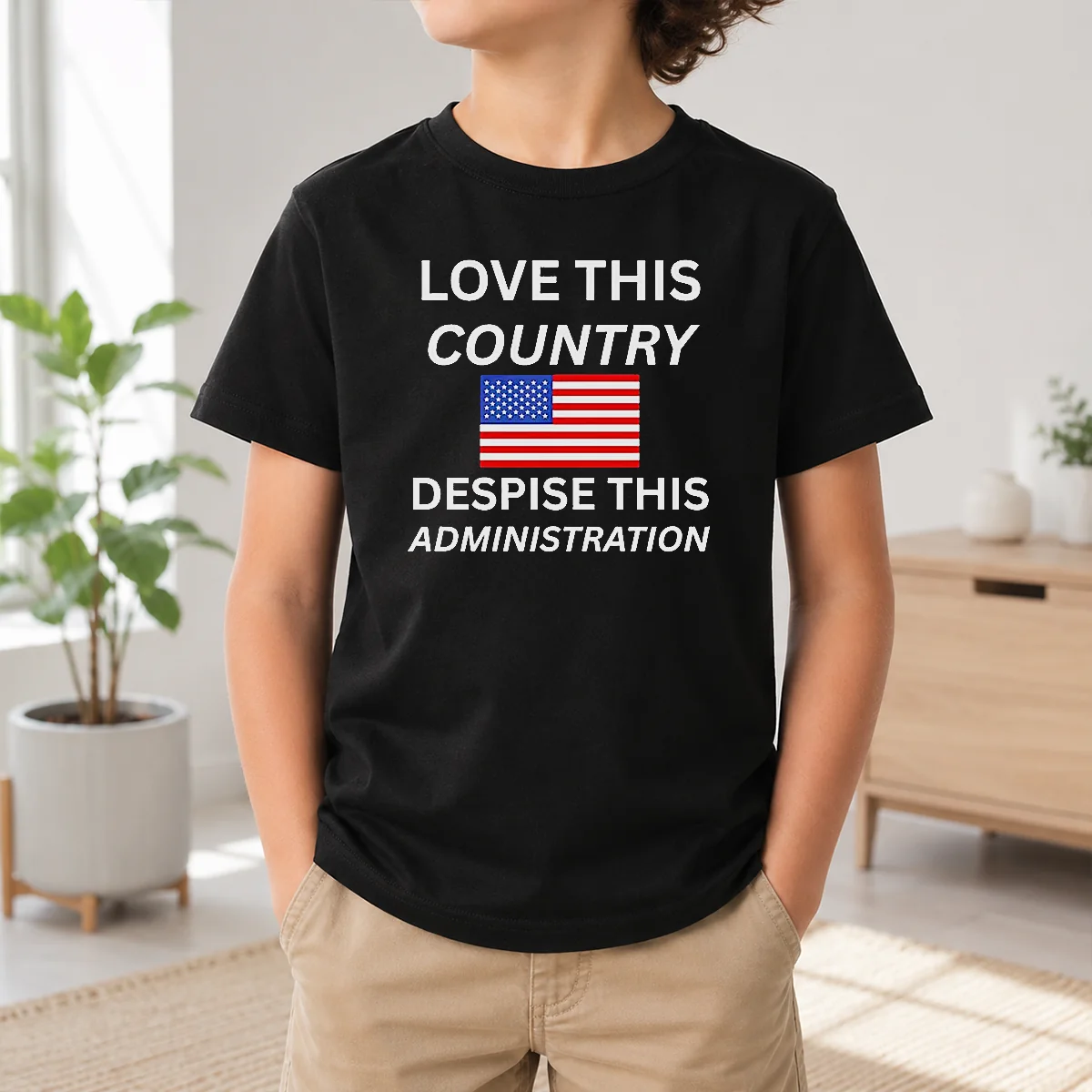 Happy United States Love This Country Despise This Administration American Flag Shirt - Image 9