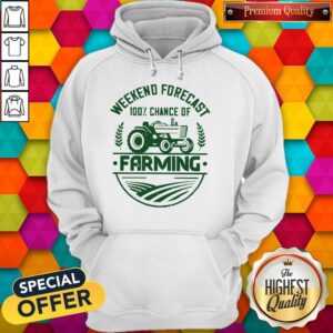 Alternative view of Weekend Forecast 100% Chance Of Farming Shirt