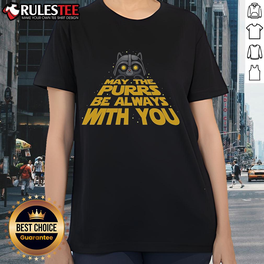 Cute May The Purrs Be Always With You Star Wars Darth Vader Cat T-Shirt - Image 3