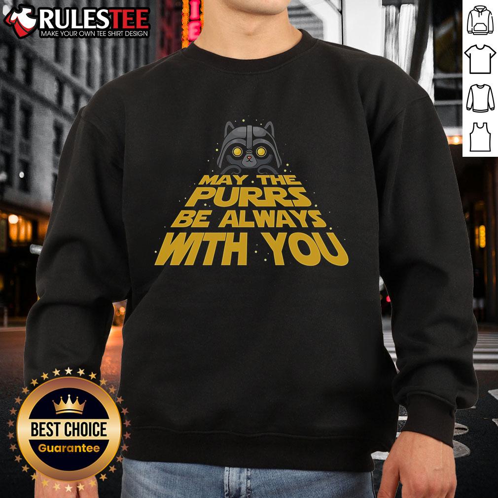 Cute May The Purrs Be Always With You Star Wars Darth Vader Cat T-Shirt - Image 5