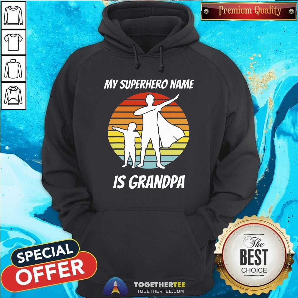 My Superhero Name Is Grandpa Vintage Retro Shirt - Image 5