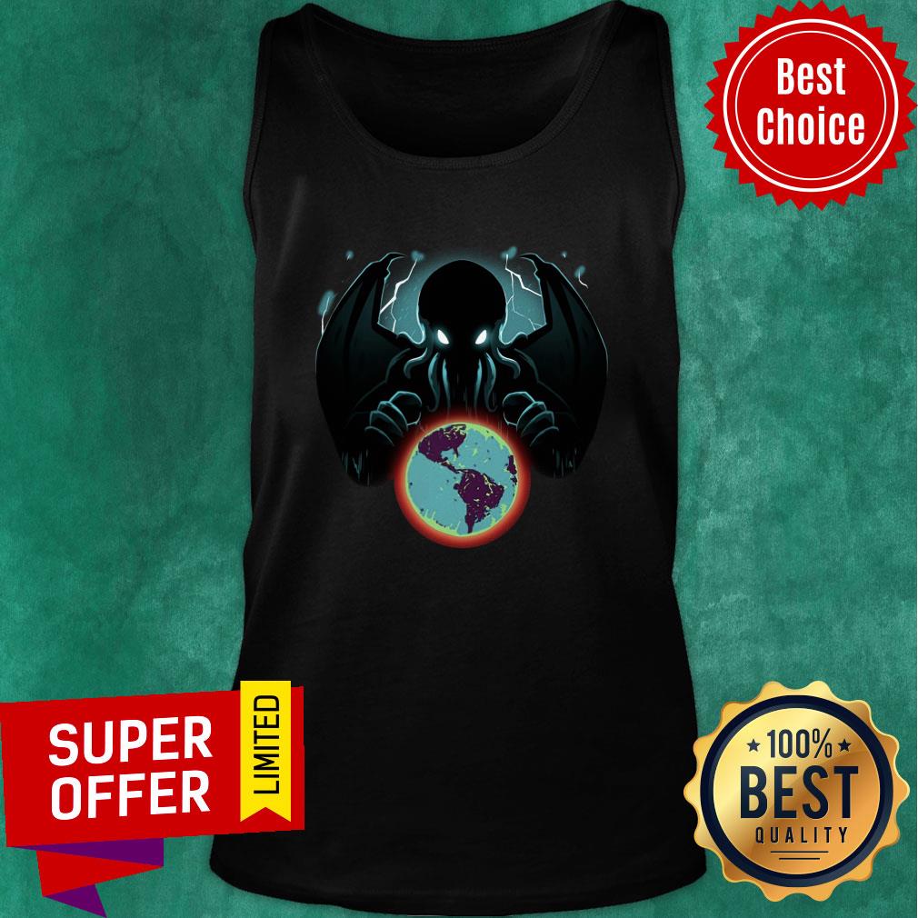 Devil Octopus And Earth Cthulhu The Great Old One Shirt - Image 3