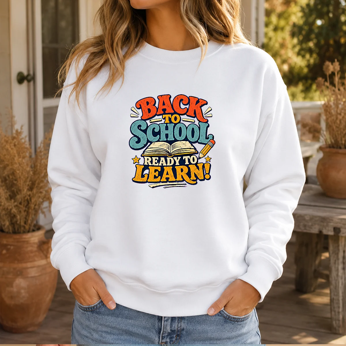 Pretty Back To School Ready To Learn Vintage Shirt - Image 6