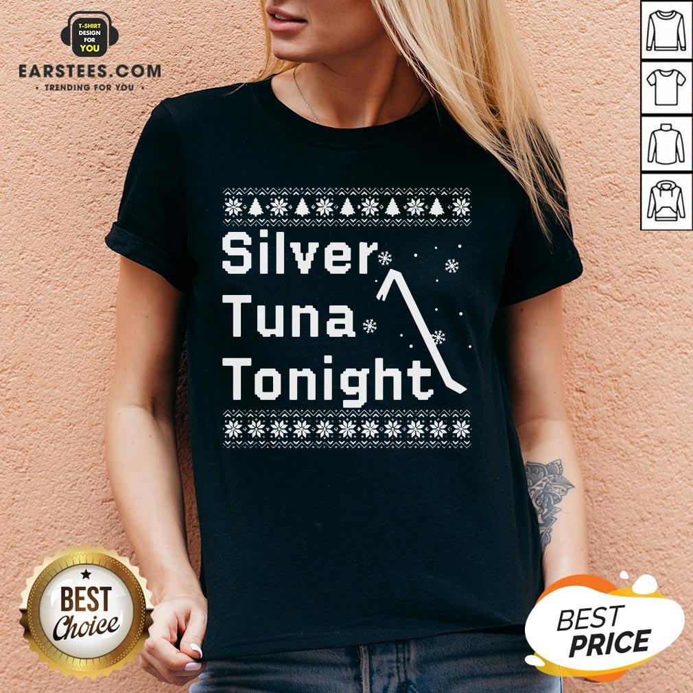Original Silver Tuna Tonight Christmas Shirt - Image 4