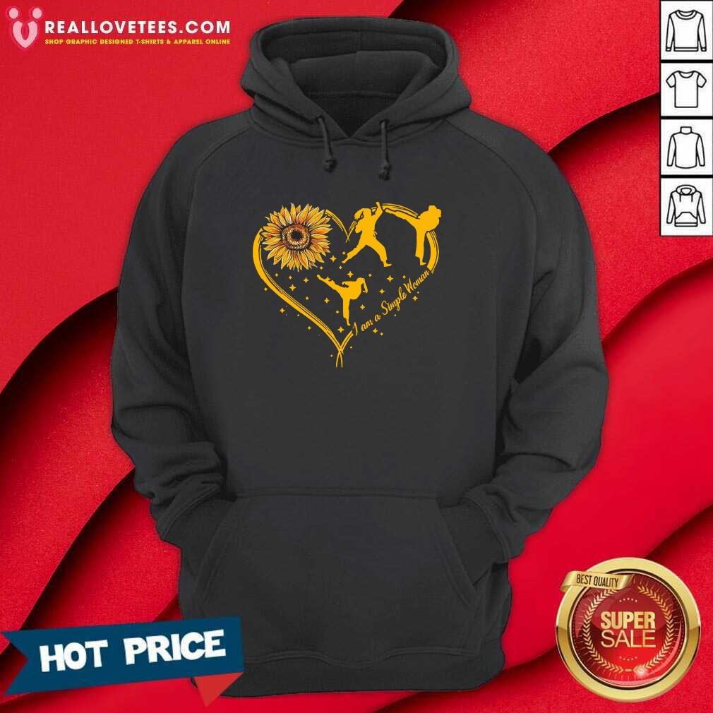 Premium Sunflower Heart I Am A Simple Woman Shirt - Image 4