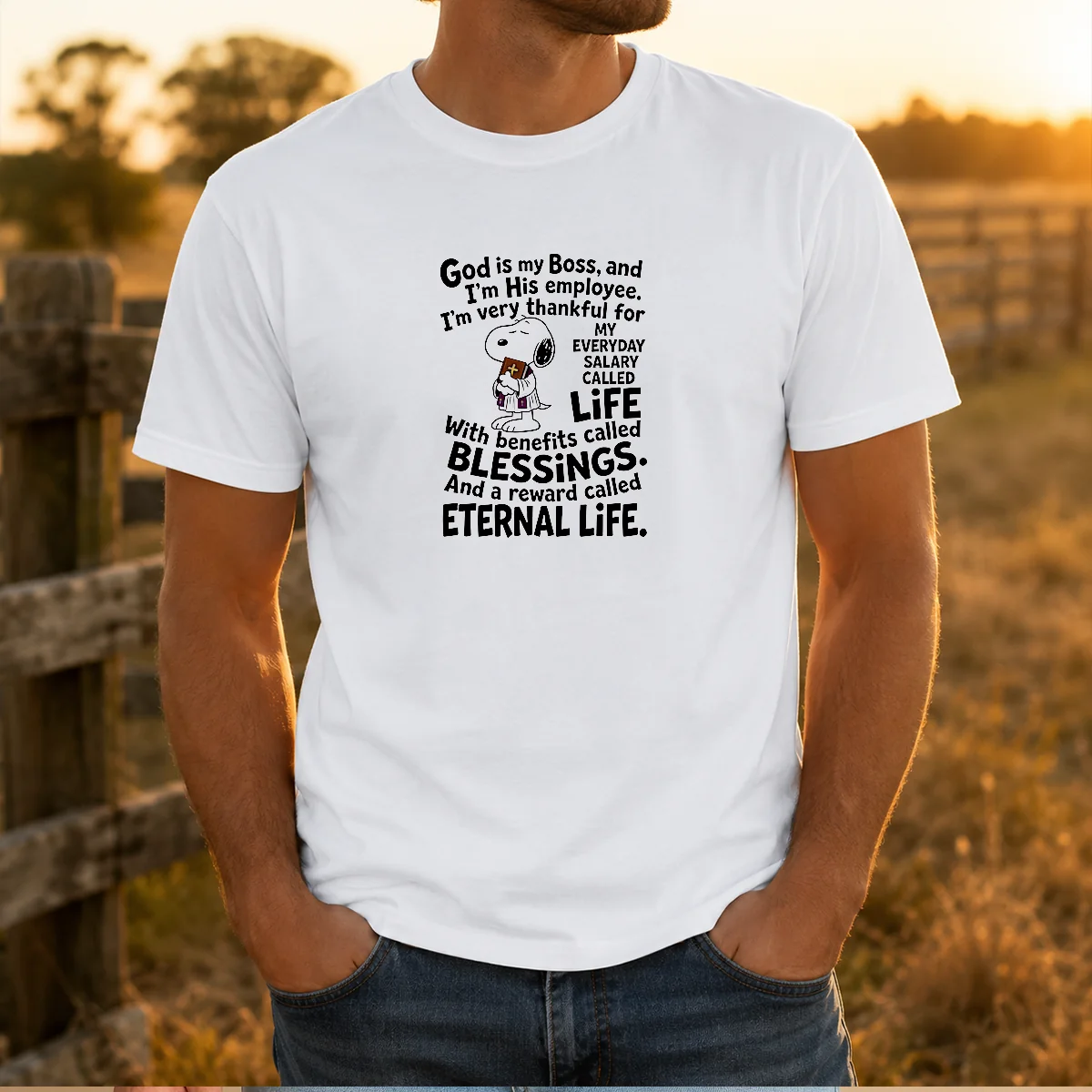 Hot God Is My Boss And Im His Employee Im Very Thankful For My Everyday Salary Called Life Shirt