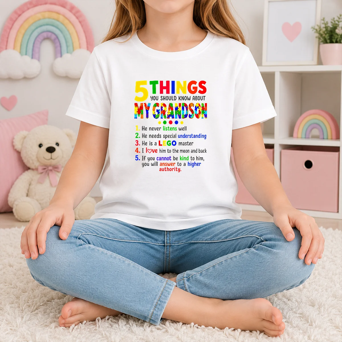 Awesome 5 Things You Should Know About My Grandson Shirt - Image 6