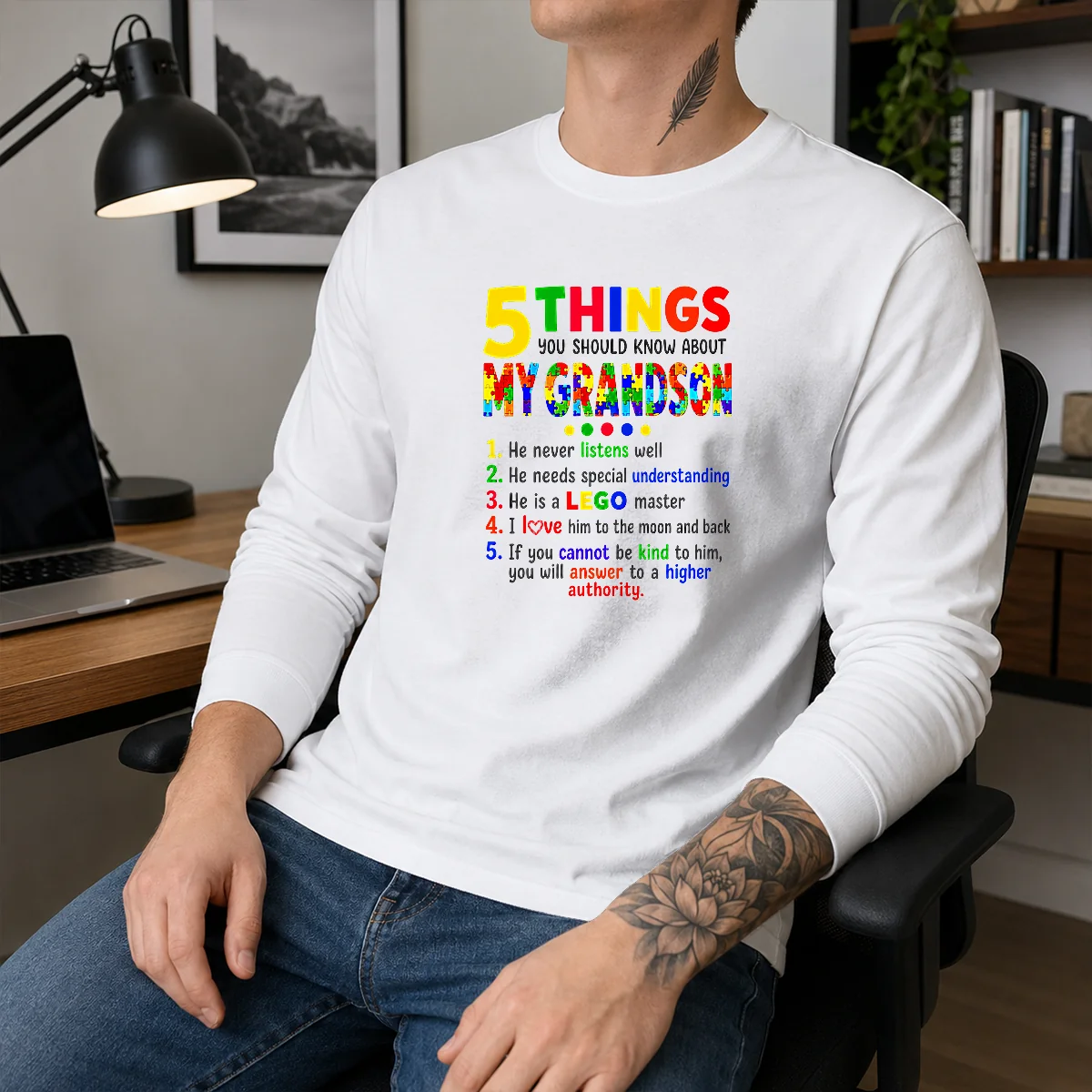 Awesome 5 Things You Should Know About My Grandson Shirt - Image 3