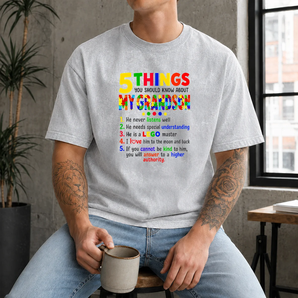 Awesome 5 Things You Should Know About My Grandson Shirt - Image 9
