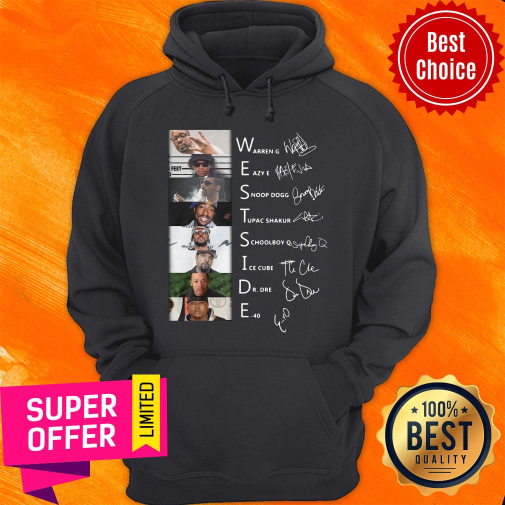 Top West Side Warren G Eazy E Snoop Dogg Signatures Shirt - Image 3
