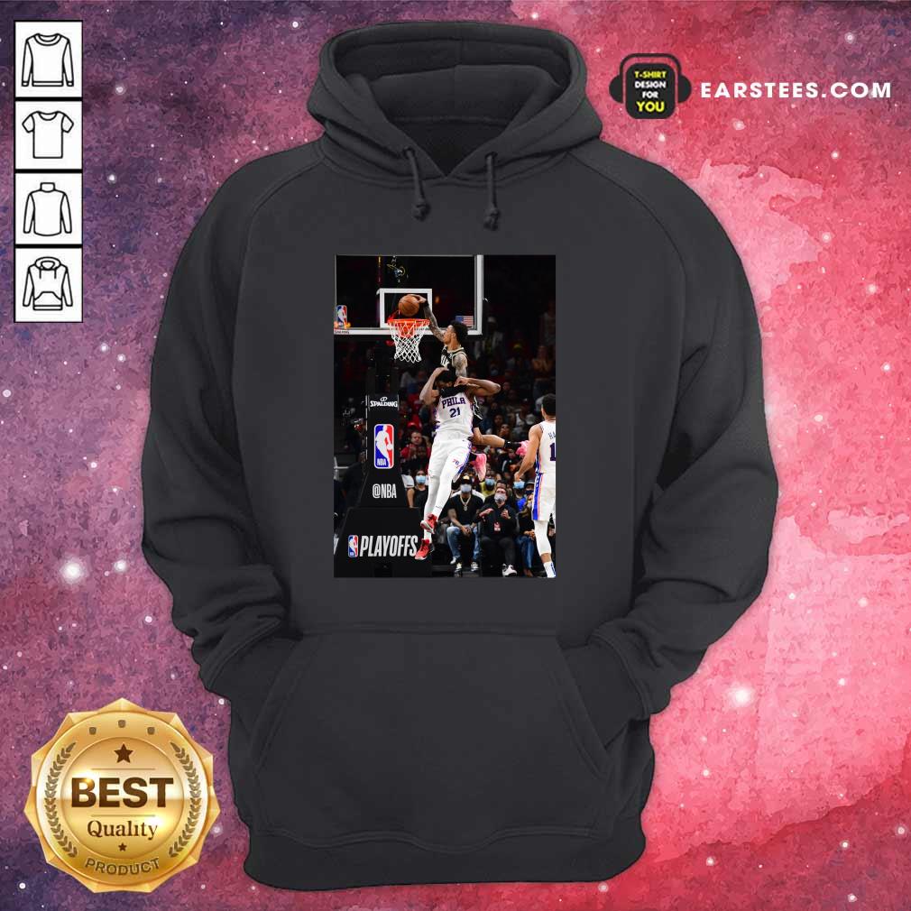 John Collins Dunk Over Joel Embiid Shirt - Image 4