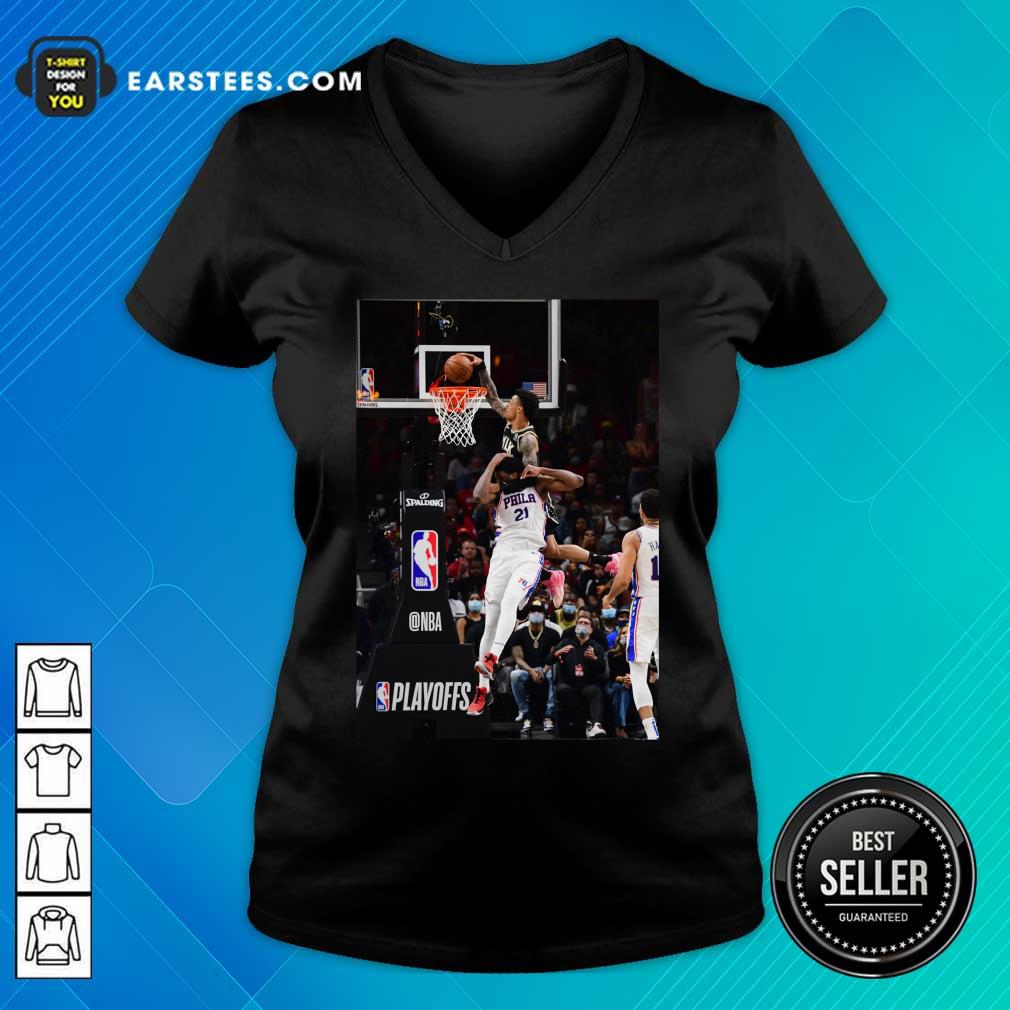 John Collins Dunk Over Joel Embiid Shirt - Image 5