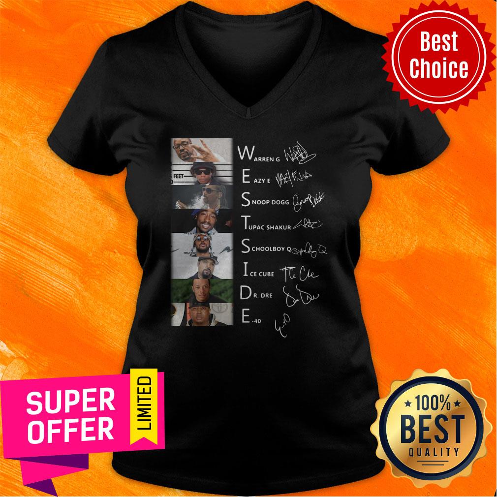 Top West Side Warren G Eazy E Snoop Dogg Signatures Shirt - Image 4