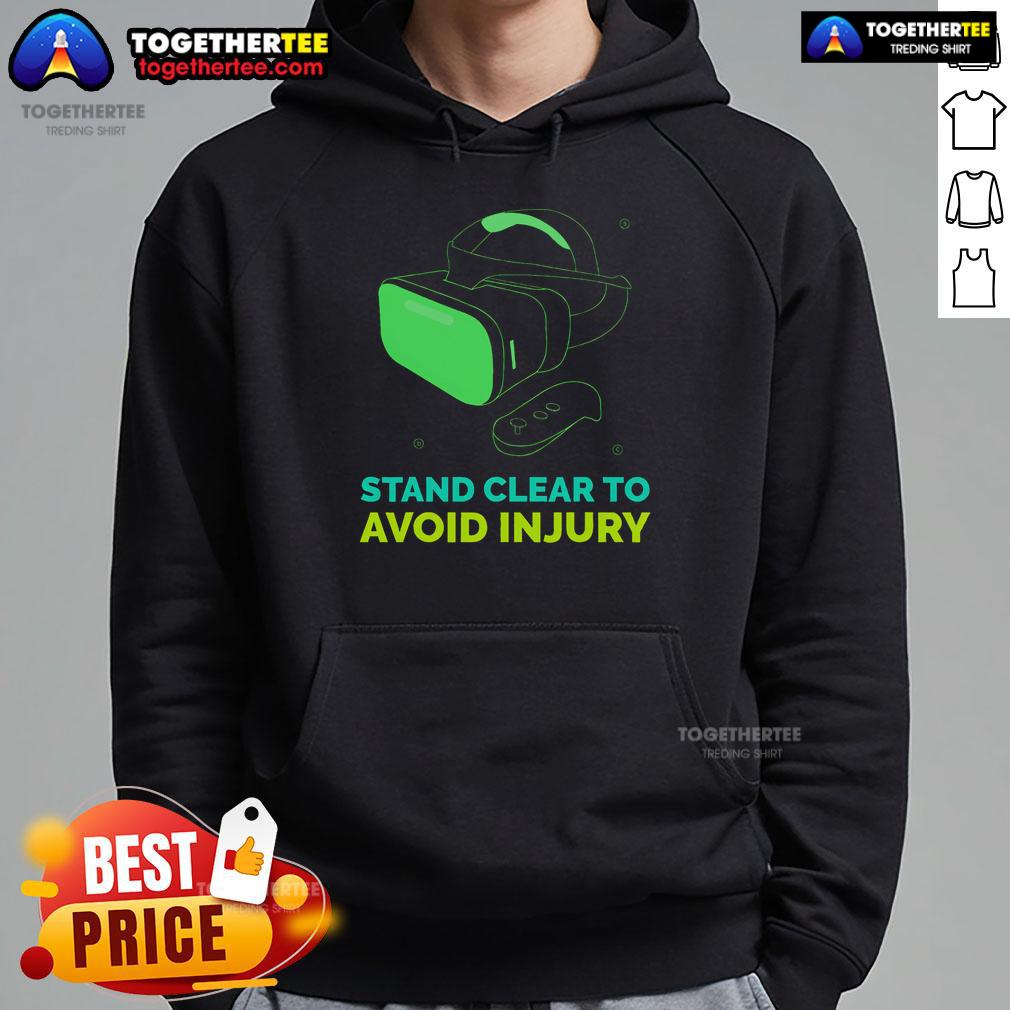 Premium Virtual Reality Hazard VR Stay Clear To Avoid Injury T-Shirt - Image 2