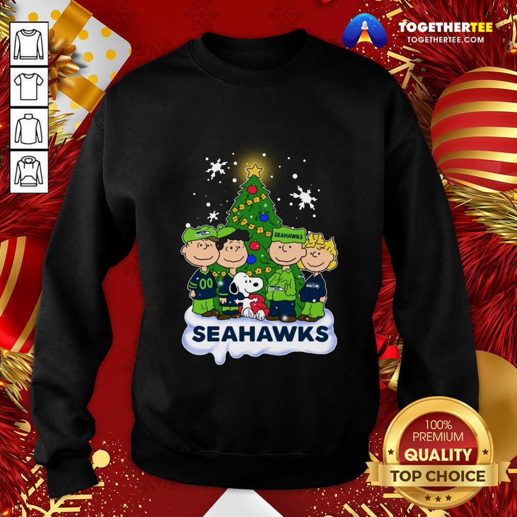 Funny Snoopy The Peanuts Seattle Seahawks Christmas Shirt - Image 4