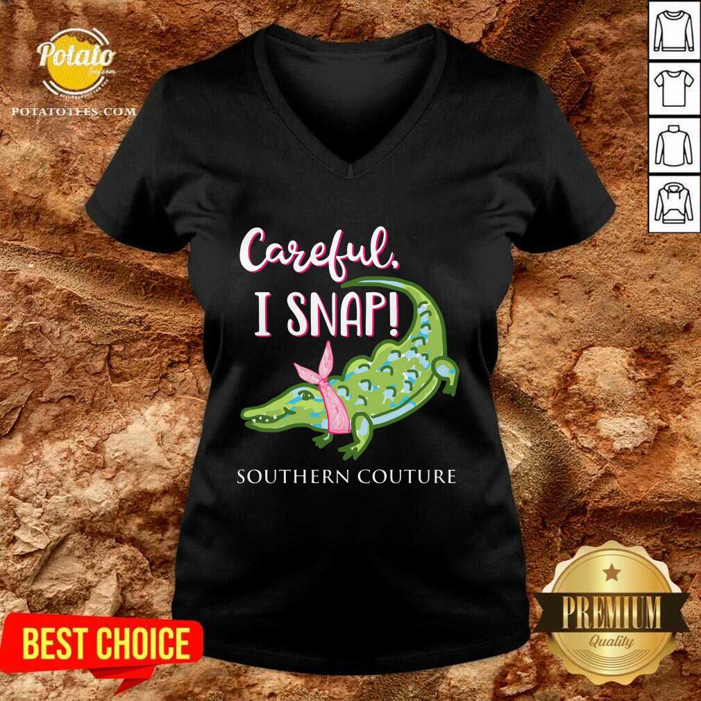 Top Crocodylidae Mom Careful I Snap Southern Couture Shirt - Image 3