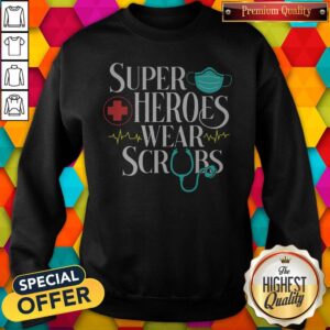 Alternative view of Top Official Super Heroes Wear Scrubs Shirt