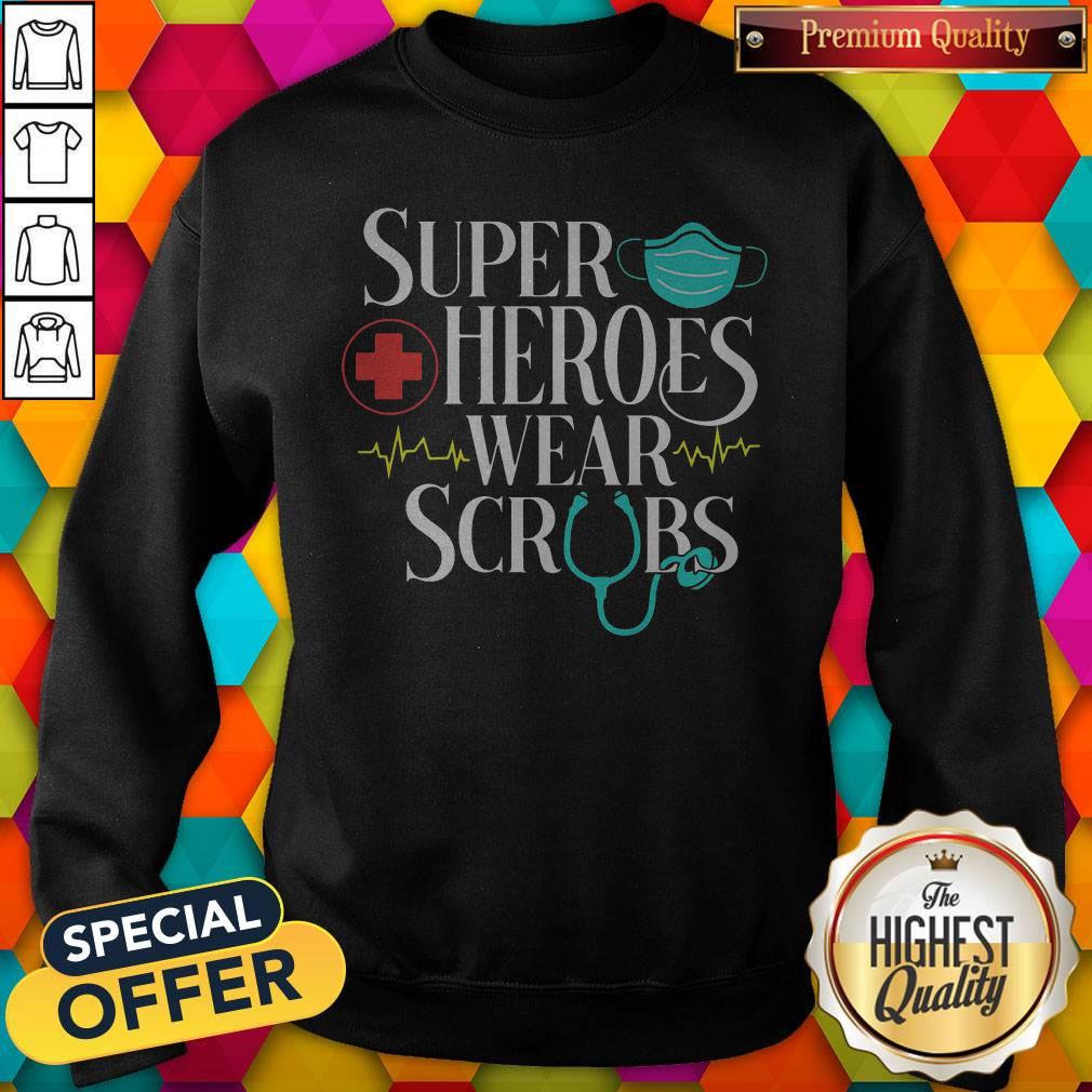 Top Official Super Heroes Wear Scrubs Shirt - Image 2