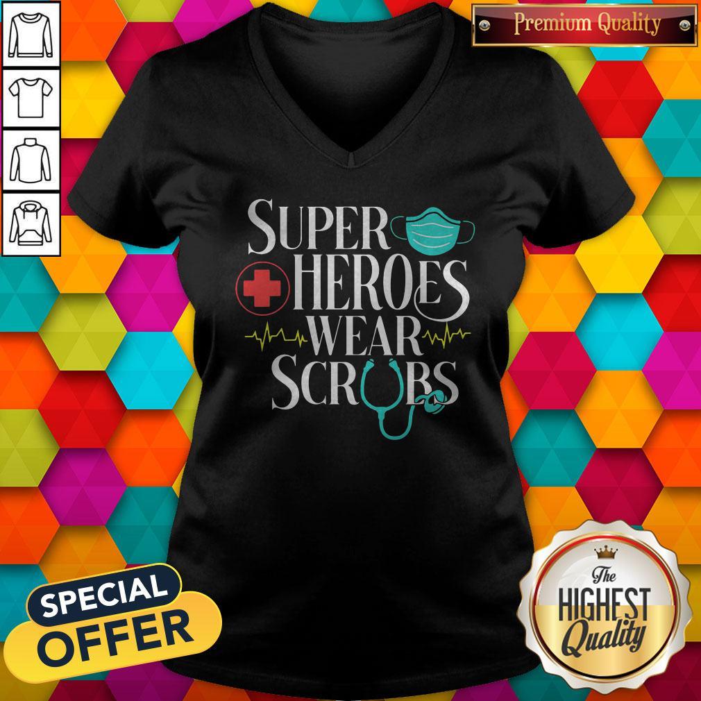 Top Official Super Heroes Wear Scrubs Shirt - Image 4