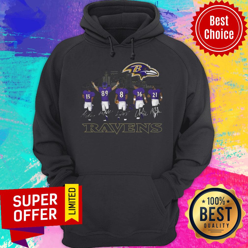 Top Ravens #15 #89 #8 #36 #21 Legends Signatures Shirt - Image 3