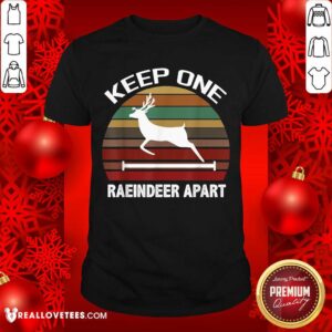 Skull Keep One Reindeer Apart Christmas Quarantine Vintage Shirt
