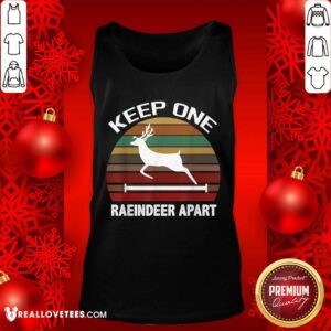 Alternative view of Skull Keep One Reindeer Apart Christmas Quarantine Vintage Shirt