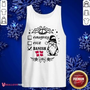 Alternative view of So Naughty Danish Nice Gnome Merry Christmas Shirt