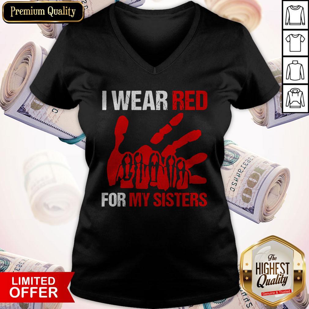 Official I Wear Red For My Sister Shirt - Image 3