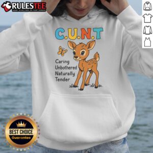 Alternative view of Cute C.U.N.T. Caring Unbothered Naturally Tender Cartoon Deer T-Shirt