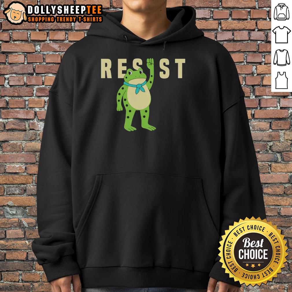 Awesome Resist Portland Frog Caricature T-Shirt - Image 2