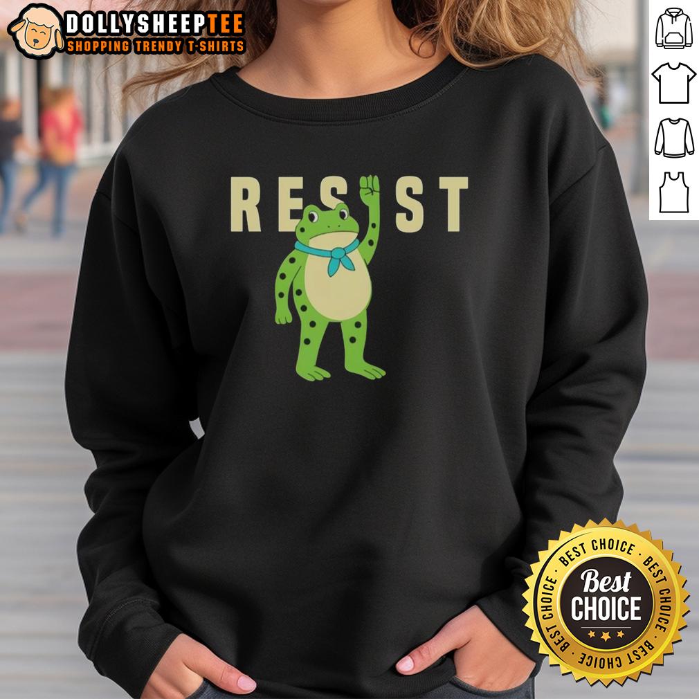 Awesome Resist Portland Frog Caricature T-Shirt - Image 5