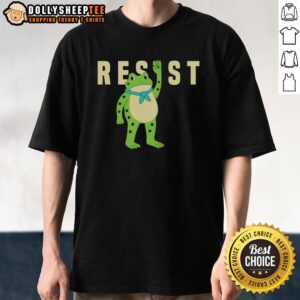 Awesome Resist Portland Frog Caricature T-Shirt