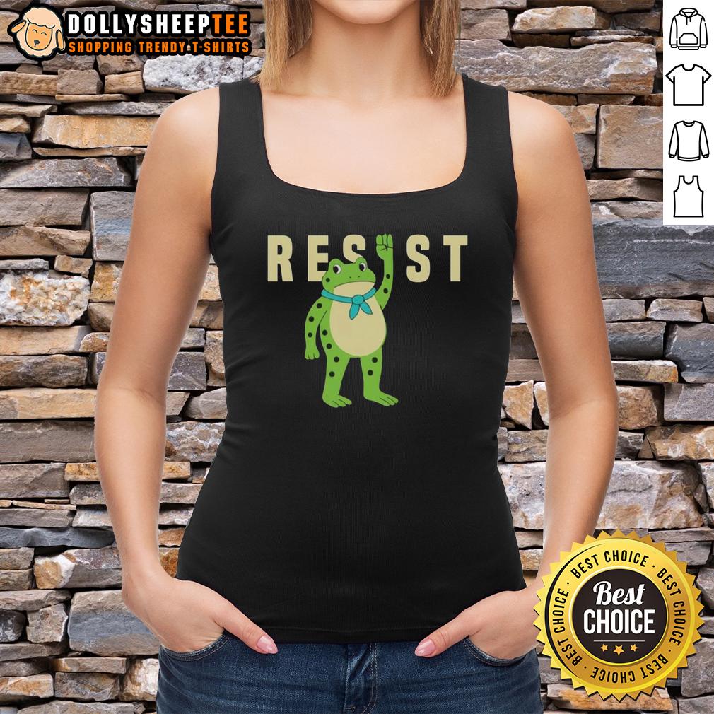 Awesome Resist Portland Frog Caricature T-Shirt - Image 4